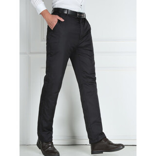 Year-old men's winter down pants men's outer wear warm duck down straight thickened warm casual pants black 3xl 190 (2 feet 9-3 feet 2)