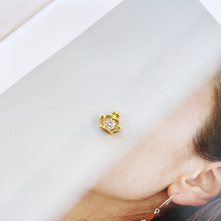 Xingyin old phoenix quality 18k gold pendant women's gold necklace single pendant single pendant without chain au750 yellow 18k gold pendant crown