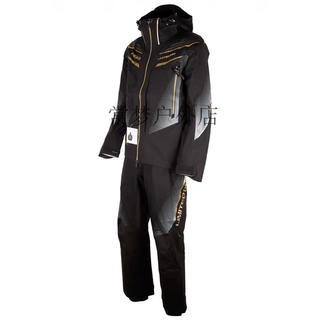 Sea fishing clothing, rock fishing clothing, three-layer rubber windproof and rainproof fishing clothing suit, black suit m (100-130jin jin equals 0.5kg)