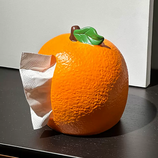 Yusenyi creative cute orange tissue box living room dining table coffee table desktop paper box napkin storage box home ornaments orange tissue box