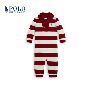 Polo ralph lauren baby and child fall 25 estate ribbed striped cotton jumpsuit rl43839 600-multicolor 73 (9m)