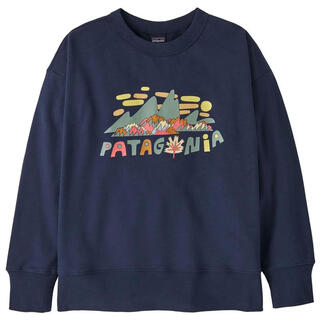 Patagonia children's sweater warm and comfortable cotton dark blue daily casual top blue one size |