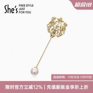 She s akiko brooch dream of versailles baroque high-end luxury corsage suit accessories birthday gift for girlfriend gold k0