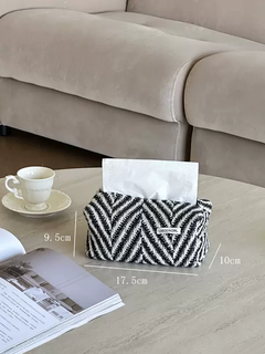 Yusenyi french fabric tissue box light luxury and high-end bedroom bedside table tissue cover large capacity home tissue storage bag lin ying misordered