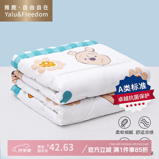 Yalu free and easy baby quilt spring and summer class a antibacterial kindergarten summer cool air conditioning quilt core 150*200cm fruit pooh