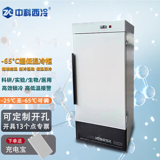 中科西冷超低温冰箱-80 商用立式科研实验冰柜-60度 医用疫苗-40低温冷冻柜 机械零件冷装工业深冷保存箱 DL-210(-65)695×710×1795mm