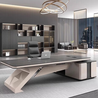 Painted boss desk office desk simple modern chairman president desk executive desk office desk and chair combination light luxury 1.8m boss desk