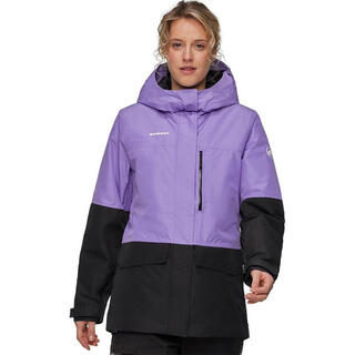 Mammut (mammut) women's jacket waterproof warm windproof ski jacket hooded mid-length warm jacket lavandin/black xs