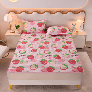 Double-sided cotton waterproof diaper pad milk velvet diaper elderly baby diaper pad nursing pad mattress washable lucky strawberry upgraded double-sided a cotton b velvet waterproof pad 90x200cm丨single piece mat