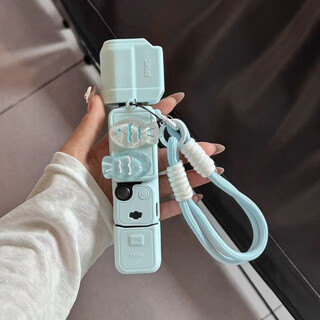 Wen shiou dji protective case pocket3 protective case cute pajamas puppy silicone gimbal camera body anti-scratch accessories stand-alone version blue fish protective case