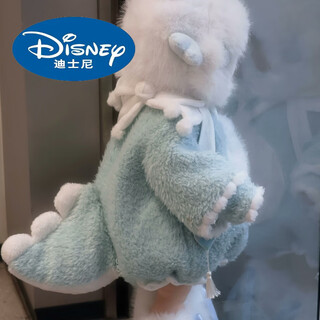 Disney girls' plush dinosaur jacket 2025 winter fur thick set (coat + shorts + little dinosaur + socks) 80