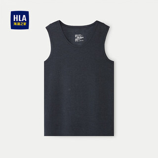 Hla hai lan home underwear vest men's 25 warm round neck solid color soft fit vest men
