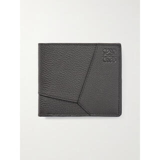 Loewe ss26 light luxury men's puzzle edge full-grain leather wallet wallet gray one size