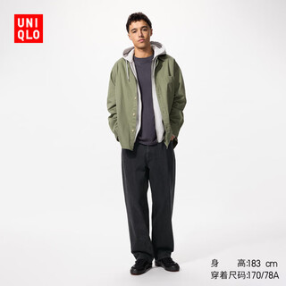 Uniqlo men's and women's loose straight jeans/washed products 475551 08 dark gray 31/170/78a