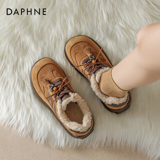 Daphne plus velvet moral training shoes for women 2025 new winter women's shoes thick-soled snow boots warm birkenstock cotton shoes retro furry shoes