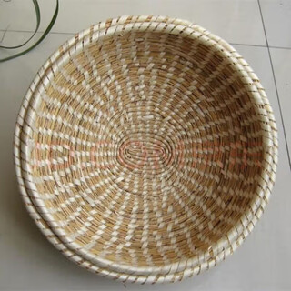 Meikejie straw handmade pot lid universal steamer iron pot aluminum pot woven straw hat dripping old-fashioned steamed bun round household reed 30