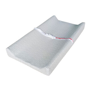 尿布台垫子u型换布套全棉婴儿护理垫外罩尿布垫新生儿按摩抚触垫 两边形尿布台布罩灰色小条杠 80x40x10cm