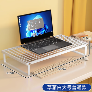 王星和月笔记本电脑支架散热底座烧烤架支撑架家用桌面增高台支架托悬空办公桌宿舍增高台铁艺散热架支架子 白色大号【豪华折叠款】13-18寸笔记本