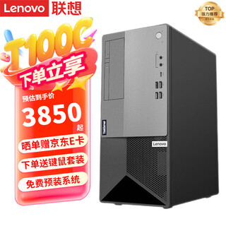 Lenovo server host t100c v2 tower server host pentium g7400/core i3/i5/i7 optional kingdee ufida erp financial office core i3-12100 quad-core 3.3g 16g memory丨1t sata hard drive