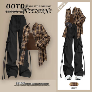 又a又飒美式撞色穿搭西部牛仔裤套装女美拉德春装搭配一整套 ++2025套装女两件套时尚气质小个子显高穿搭套装 S S