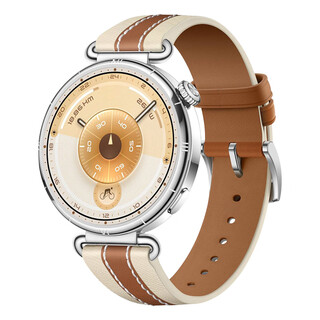 Wei qiantu is suitable for huawei watch gt6/gt5/gt4 saddle leather strap genuine leather composite strap gt6 official same style 18mm interface saddle brown丨41/42 dial