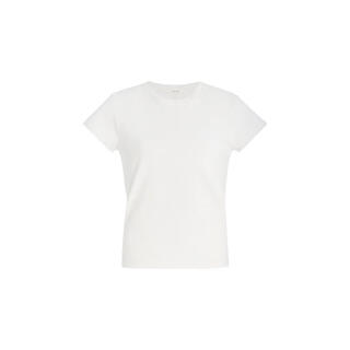 The row light luxury women's tori cotton knitted t-shirt white 20 | l