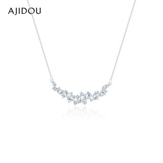 Ajidou ajidou necklace women's autumn and winter popular wisteria flower smile necklace light luxury high-level sweater chain everyday versatile