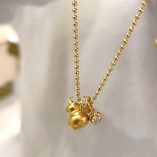 Wanke fulu gourd 18k gold necklace for women nafu 2025 xinzhong exquisite clavicle chain fat fulu