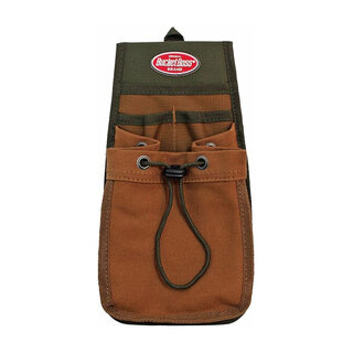 Bucket boss 4-pocket parachute bag with flap fit brown