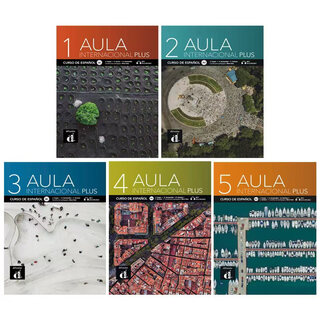 全彩纸质 Aula internacional plus1-5册/Aula plus 1-6册 西班牙语本土教材 纯西语版 附赠配套音频 【全套五本】国际版 西班牙语本土教材