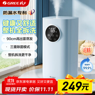 格力（GREE）加湿器家用卧室婴儿孕妇静音除菌拆洗空气加湿器桌面床头落地办公室大雾量香薰【许我耀眼推荐】