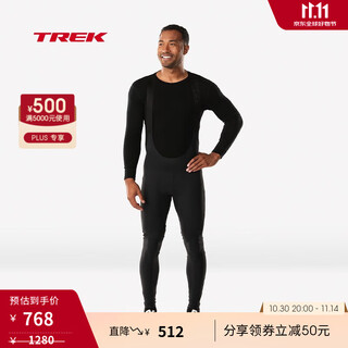 Trek circuit thermal skin-friendly, soft, warm, cushioned and comfortable cycling bibs, black m