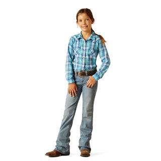 Ariatariat girls xico shirt, pink peacock pattern, xs pink peacock pattern xs