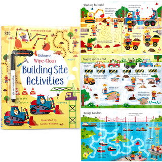 托马斯&朋友 （THOMAS&FRIENDS）幼儿园控笔训练入门练字帖儿童英文字母数字描红本练习4岁3宝宝 擦写-挖掘机主题