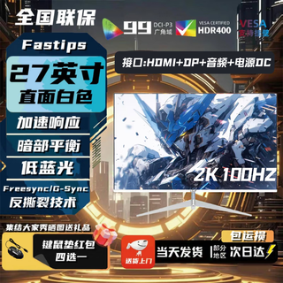 LGJP【300万人+购】全新27英寸显示器27英寸电脑显示器升降高清4K160hz办公屏幕设计电竞游戏显示屏 27英寸【2k100Hz】PS绘画设计 直白