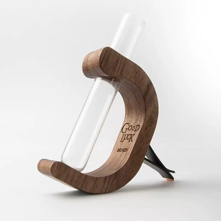 Yusenyi high-end car air outlet aromatherapy ornaments car bouquet perfume flower arranging device car air conditioning decoration for girls air outlet flower arranging device with black walnut wood bracket-glass tube