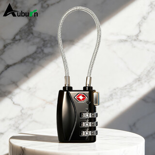 Auburn tsa cable padlock password lock global pass overseas travel luggage backpack lock drawer cabinet door lock 7608 black