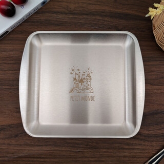 Zwilling (zwilling) 316l stainless steel plate, western food plate, barbecue plate, rectangular coffee tea plate, dessert plate, storage plate, starlight castle 24*20.5cm