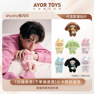Ayor toys tian xuning's exclusive shyshy rabbit shining world series vinyl blind box pendant doll ready in stock - 6 boxes in total (not repeated) - no reason to return or exchange within seven days