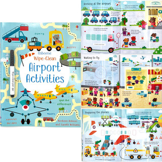 托马斯&朋友 （THOMAS&FRIENDS）幼儿园控笔训练入门练字帖儿童英文字母数字描红本练习4岁3宝宝 擦写-飞机机场游戏