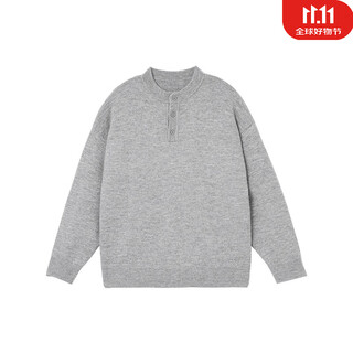 Bodydream henry collar sweater men's winter machine washable sweater lazy neutral style sweater floral gray (one size larger) s 120jin jin is equal to within 0.5 kg