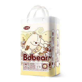 Bdbear diaper pull-up pants bdbear light and large suction capacity naked feeling instant diaper diaper s size 76 pieces * 1 pack 4-8kg