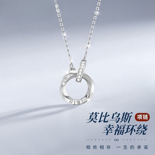 Platinum necklace möbius ring pt950 platinum practical heartfelt birthday gift with exquisite box platinum necklace + möbius