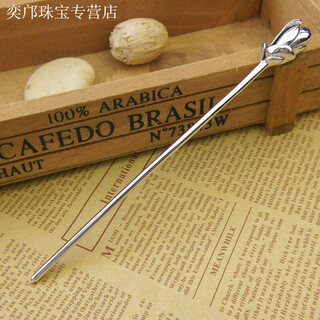 Kzd sterling silver 999 sterling silver orchid hairpin for women with flower hairpin hair accessories chinese valentine's day gift t39-orchid hairpin