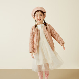 迷你巴拉（minibala）迷你巴拉巴拉羽绒服2022冬亲子装鸭绒轻薄保暖三防两面穿衬衫外套 梦幻粉60312 80