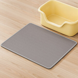 Wang yejun extra large open cat litter box yellow + eva double layer sand control cat litter mat large 55*75cm