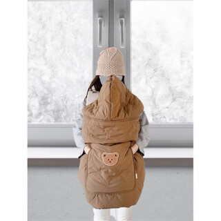Clcey maruya t6 baby walking artifact korean version cloak baby stroller cover blanket autumn and winter windproof warm thickened cover quilt new thickened windproof cover brown bear (upgraded plus velvet 4