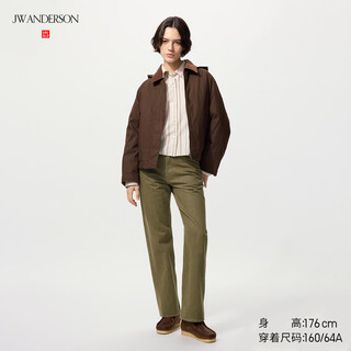 Uniqlo women's straight jeans/mid-waist washed product casual pants 25 autumn and winter new style 479004 54 green 26/160/66a