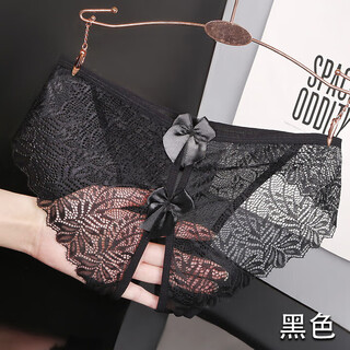 Universal large size sexy underwear can be inserted into shorts, open-fitting women's convenient no-take-off temptation underwear for fat mm 2024 new model, black open-fitting no-take-off real-life hair leakage m80-120jin jin equals 0.5 kg