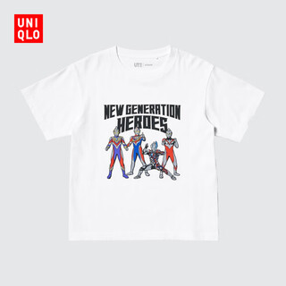 Uniqlo children's clothing boys and girls ut ultraman ultra hero printed short-sleeved t-shirt 25 new style 475448 00 white 110